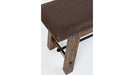 Jofran Cannon Valley Bench with Upholstered Seat in Medium Cool Tones - Furniture World SW (WA)