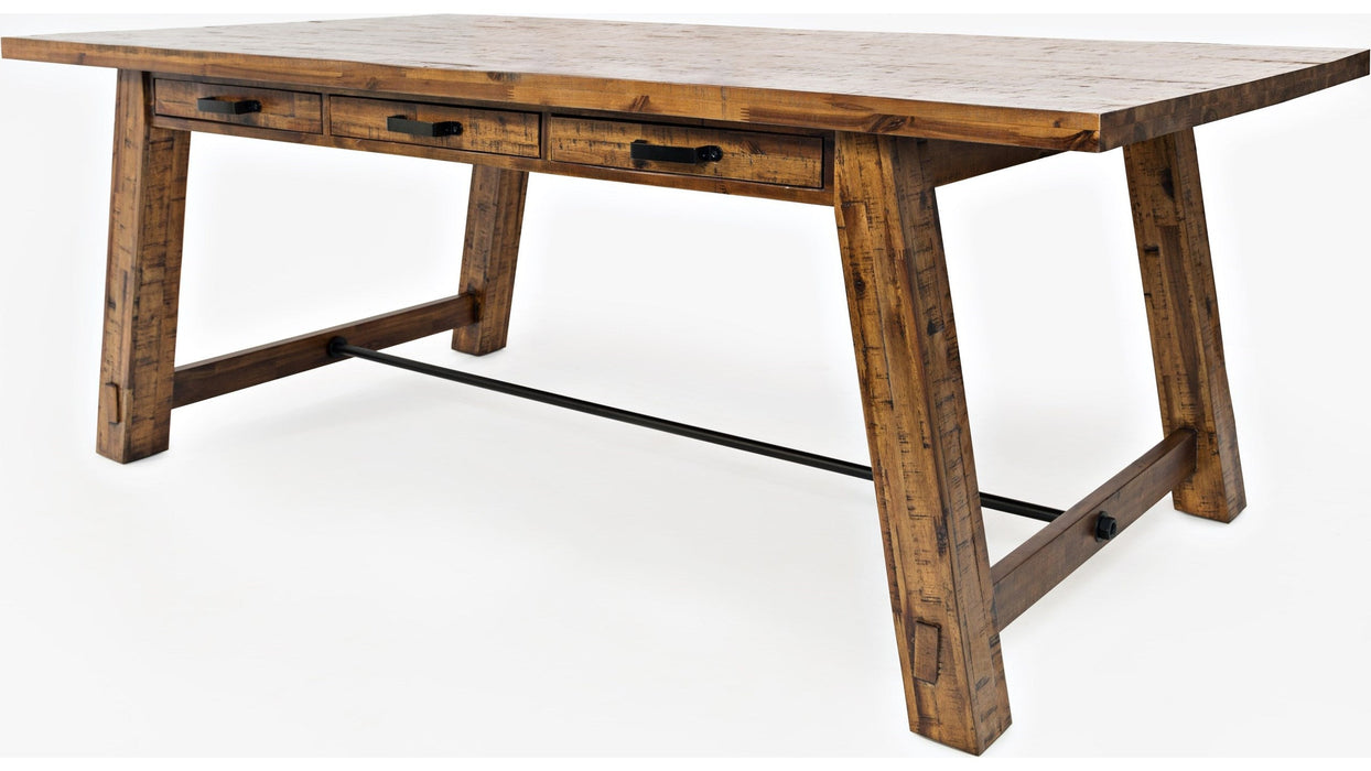 Jofran Cannon Valley Trestle Dining Table in Medium Cool Tones - Furniture World SW (WA)