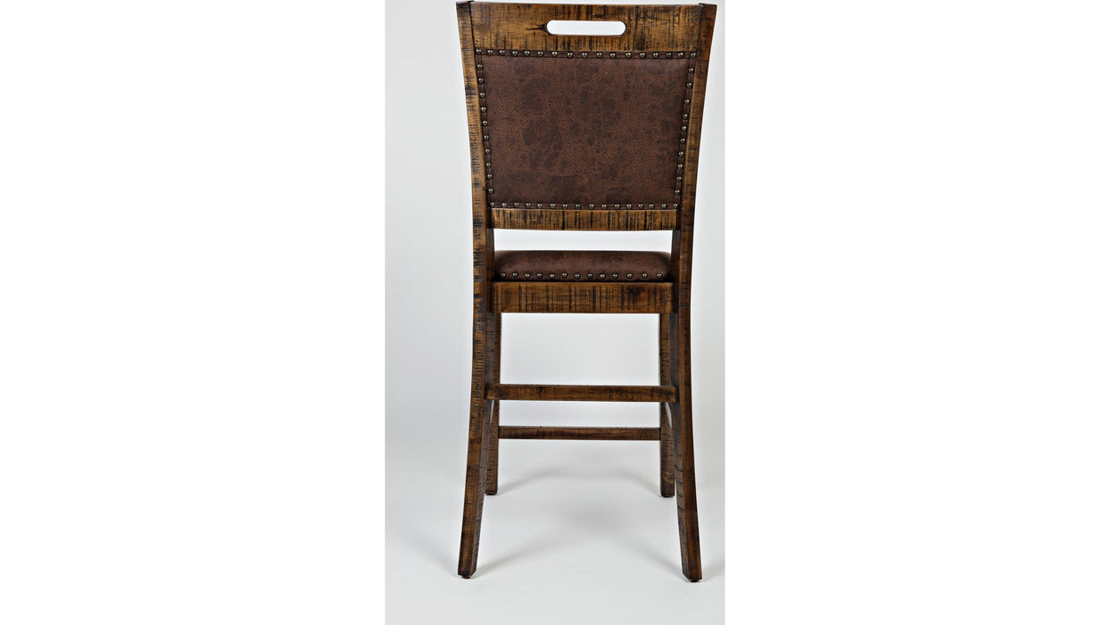 Jofran Cannon Valley Upholstered Back Counter Stool in Medium Cool Tones (Set of 2) - Furniture World SW (WA)