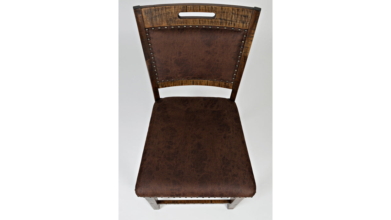 Jofran Cannon Valley Upholstered Back Counter Stool in Medium Cool Tones (Set of 2) - Furniture World SW (WA)