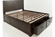 Jofran Jackson Lodge Queen Panel Storage Bed in Distressed - Furniture World SW (WA)