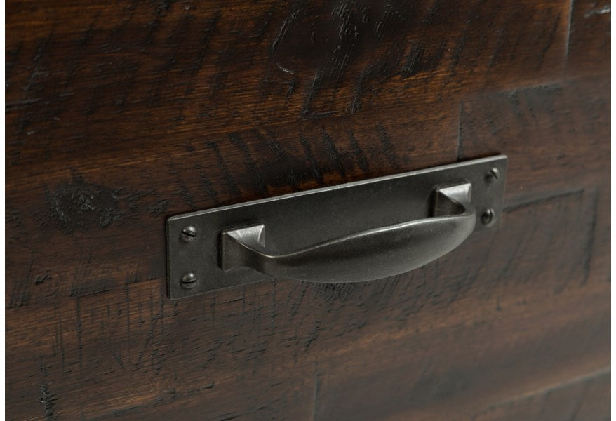 Jofran Jackson Lodge Queen Panel Storage Bed in Distressed - Furniture World SW (WA)