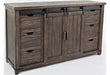 Jofran Madison County 60" Barn Door Server in Barnwood - Furniture World SW (WA)