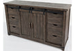 Jofran Madison County 60" Barn Door Server in Barnwood - Furniture World SW (WA)