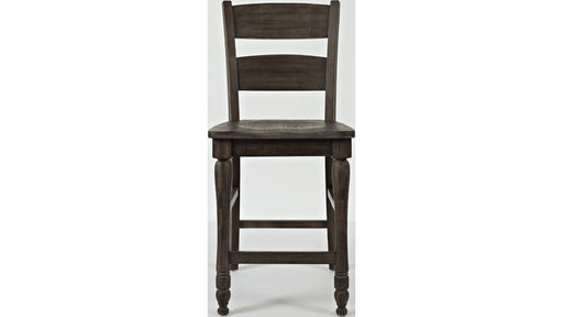 Jofran Madison County Ladderback Counter Stool in Barnwood (Set of 2) - Furniture World SW (WA)