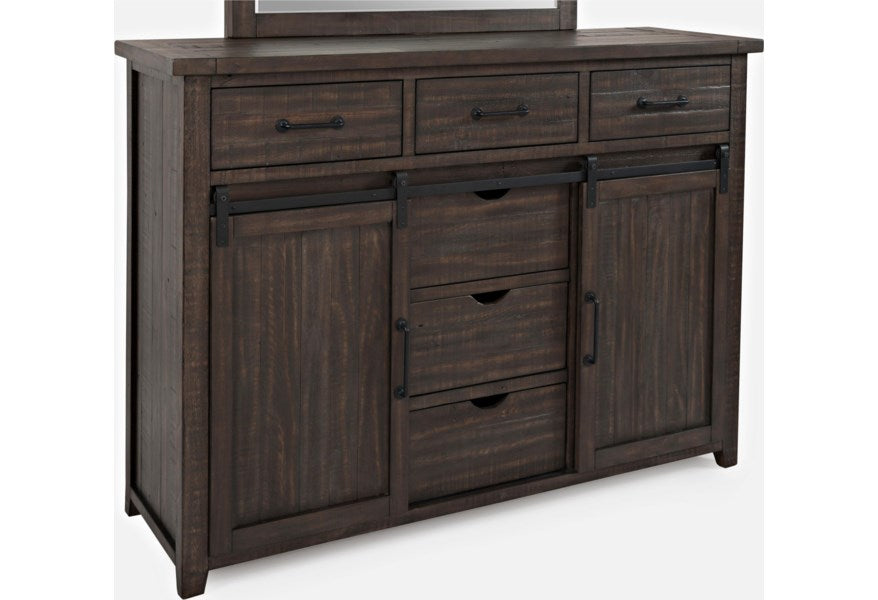 Jofran Madison County Door Dresser in Barnwood - Furniture World SW (WA)