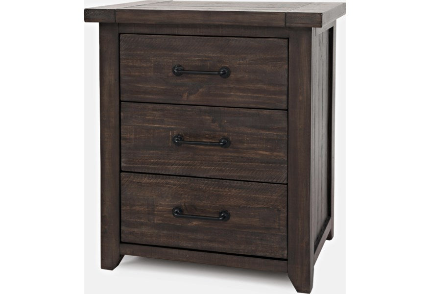 Jofran Madison County Power Nightstand in Barnwood - Furniture World SW (WA)