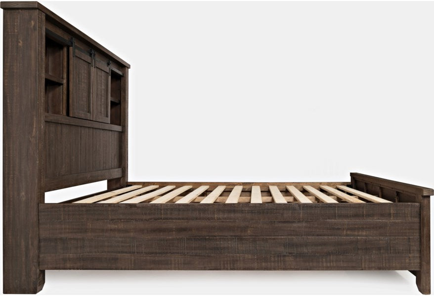 Jofran Madison County Queen Barn Door Bed in Barnwood - Furniture World SW (WA)