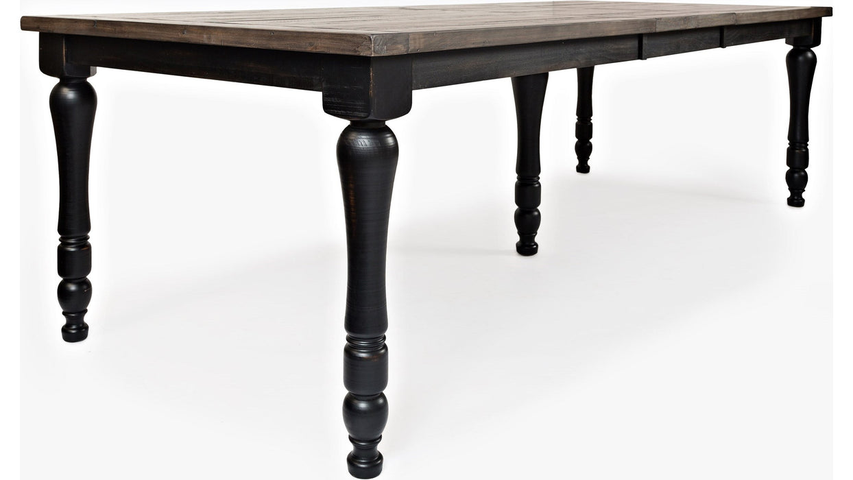 Jofran Madison County Rectangle Extension Dining Table in Vintage Black - Furniture World SW (WA)