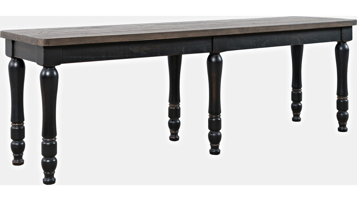 Jofran Madison County Dining Bench in Vintage Black - Furniture World SW (WA)