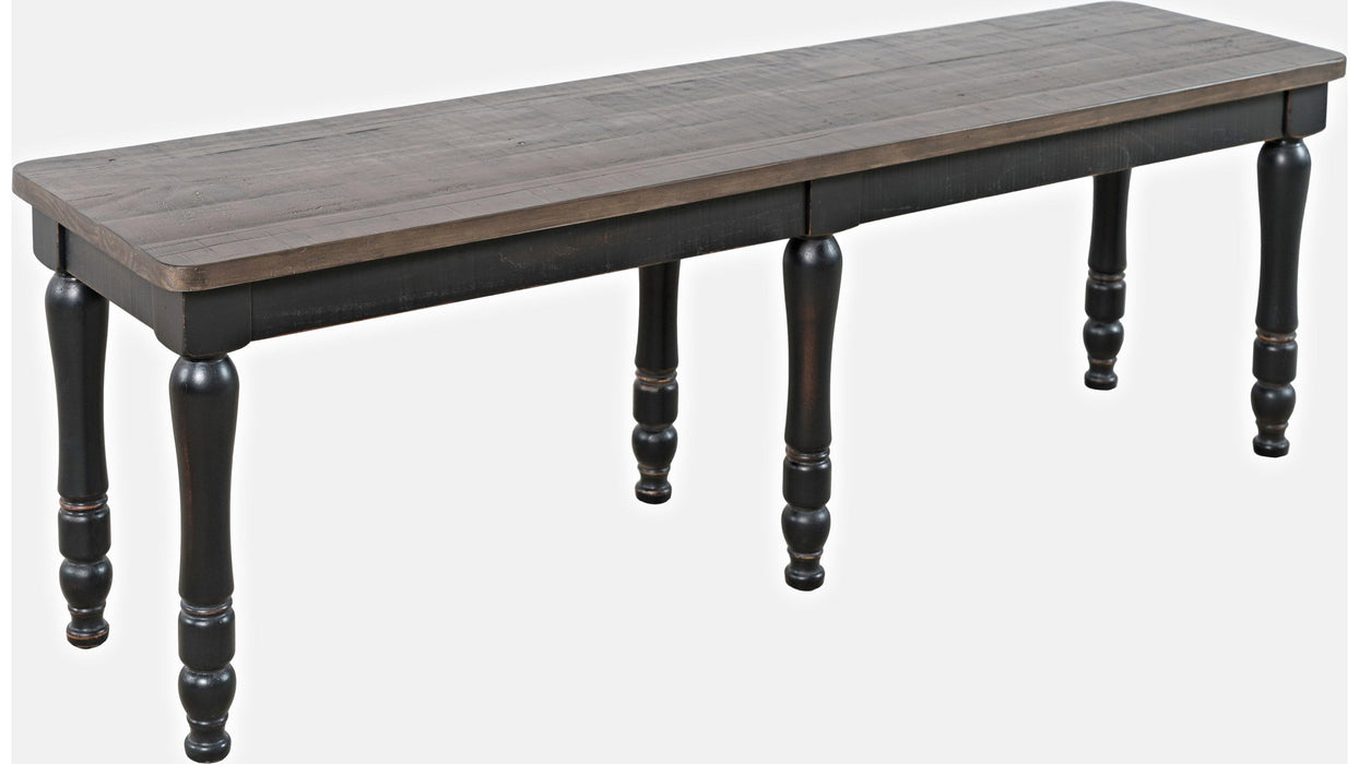 Jofran Madison County Dining Bench in Vintage Black - Furniture World SW (WA)