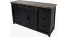 Jofran Madison County 60" Barn Door Server in Vintage Black - Furniture World SW (WA)