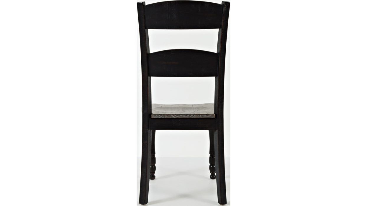 Jofran Madison County Ladderback Dining Chair in Vintage Black (Set of 2) - Furniture World SW (WA)