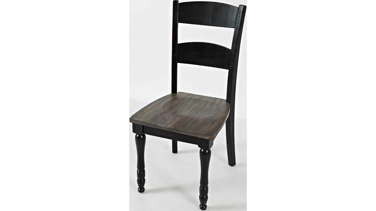 Jofran Madison County Ladderback Dining Chair in Vintage Black (Set of 2) - Furniture World SW (WA)