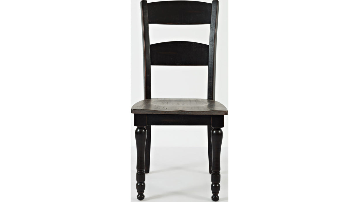 Jofran Madison County Ladderback Dining Chair in Vintage Black (Set of 2) - Furniture World SW (WA)