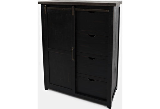 Jofran Madison County Door Chest in Vintage Black - Furniture World SW (WA)