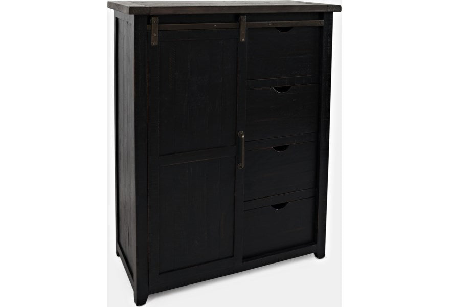 Jofran Madison County Door Chest in Vintage Black - Furniture World SW (WA)