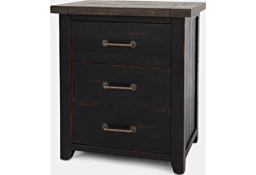 Jofran Madison County Power Nightstand in Vintage Black - Furniture World SW (WA)