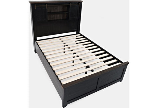 Jofran Madison County Queen Barn Door Bed in Vintage Black - Furniture World SW (WA)