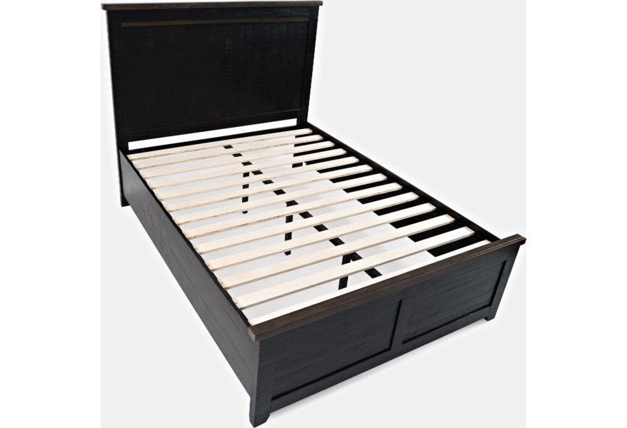 Jofran Madison County Queen Panel Bed in Vintage Black - Furniture World SW (WA)