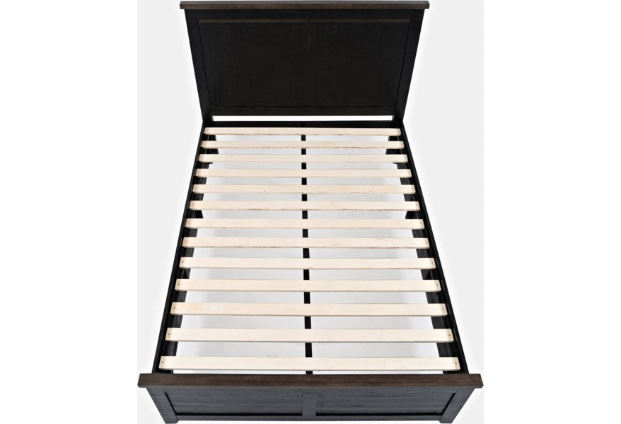 Jofran Madison County Queen Panel Bed in Vintage Black - Furniture World SW (WA)