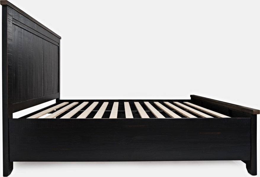 Jofran Madison County Queen Panel Bed in Vintage Black - Furniture World SW (WA)
