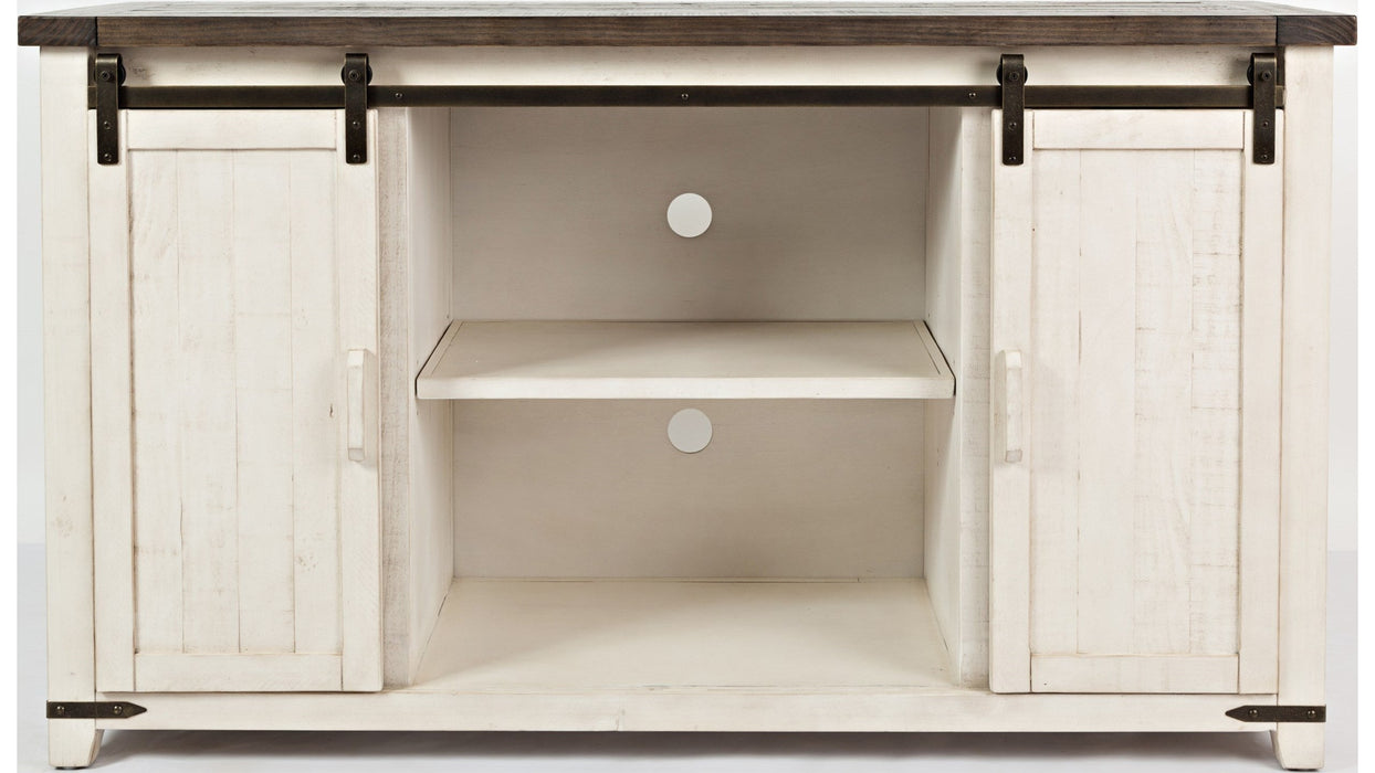 Jofran Madison County 60" Barn Door Server in Vintage White - Furniture World SW (WA)