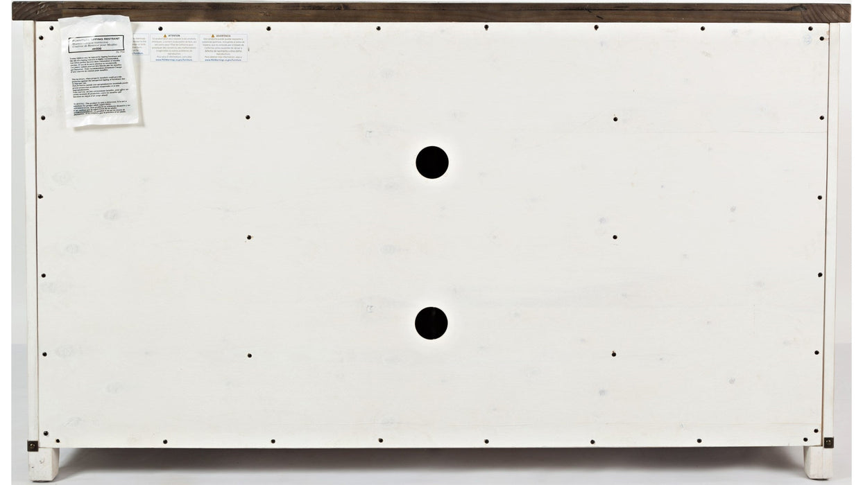 Jofran Madison County 60" Barn Door Server in Vintage White - Furniture World SW (WA)