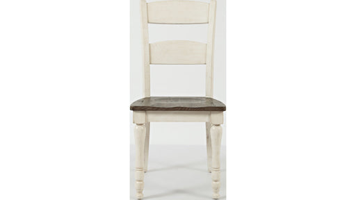 Jofran Madison County Ladderback Dining Chair in Vintage White (Set of 2) - Furniture World SW (WA)
