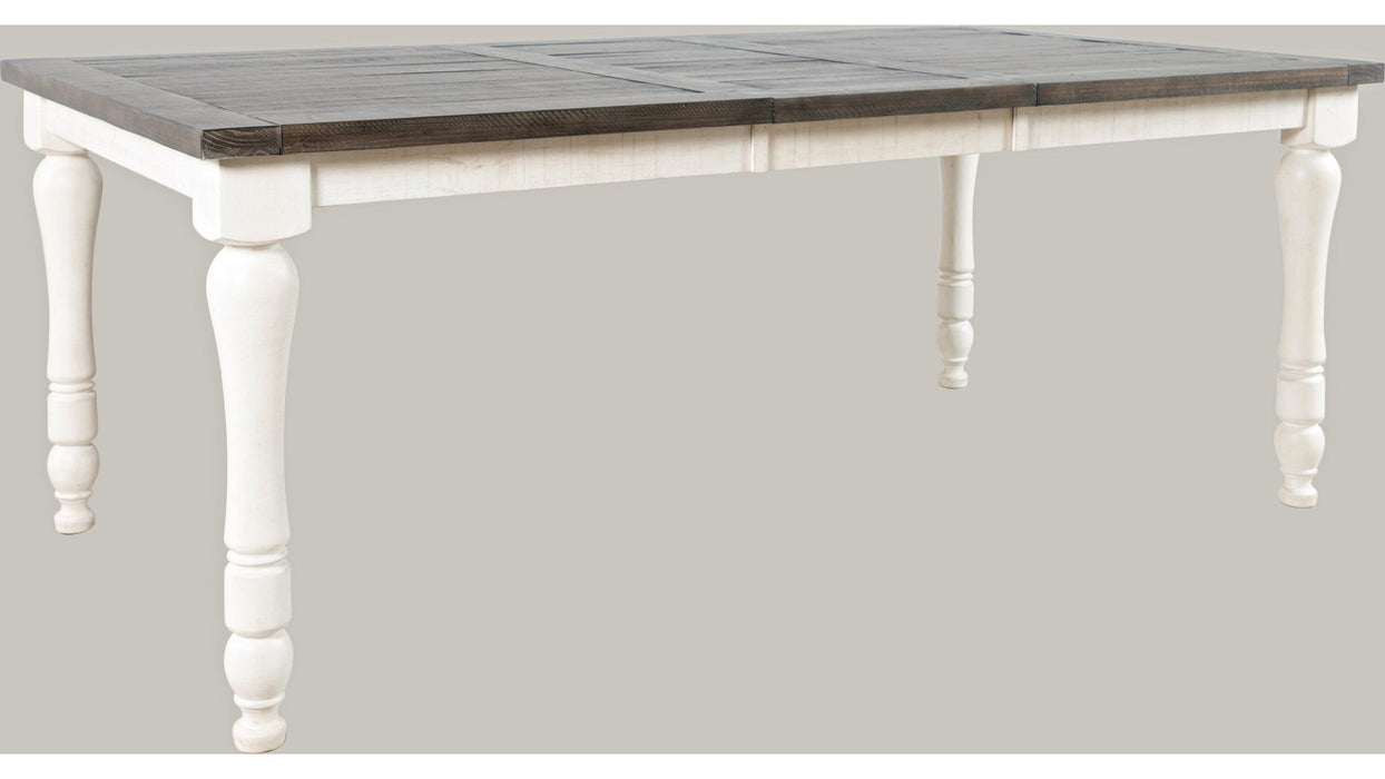 Jofran Madison County Rectangle Extension Dining Table in Vintage White - Furniture World SW (WA)