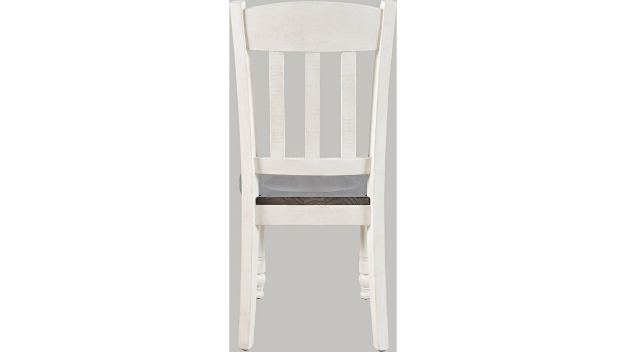 Jofran Madison County Slatback Dining Chair in Vintage White (Set of 2) - Furniture World SW (WA)