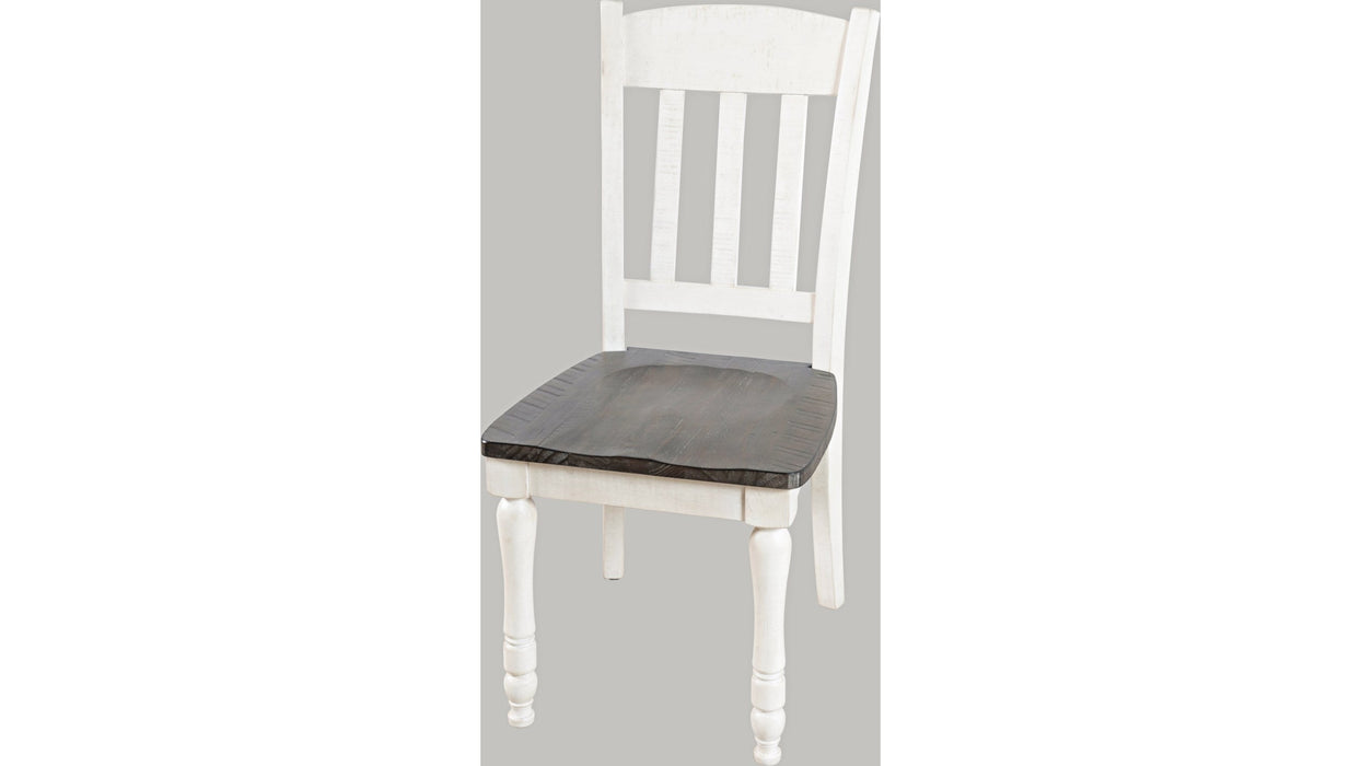 Jofran Madison County Slatback Dining Chair in Vintage White (Set of 2) - Furniture World SW (WA)