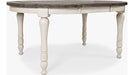 Jofran Madison County Round to Oval Dining Table in Vintage White - Furniture World SW (WA)