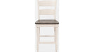 Jofran Madison County Ladderback Counter Stool in Vintage White (Set of 2) - Furniture World SW (WA)