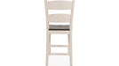 Jofran Madison County Ladderback Counter Stool in Vintage White (Set of 2) - Furniture World SW (WA)