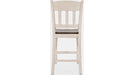 Jofran Madison County Slatback Counter Stool in Vintage White (Set of 2) - Furniture World SW (WA)