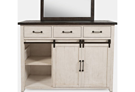 Jofran Madison County Door Dresser in Vintage White - Furniture World SW (WA)