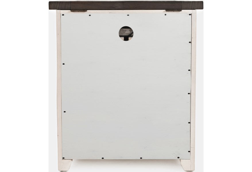 Jofran Madison County Power Nightstand in Vintage White - Furniture World SW (WA)