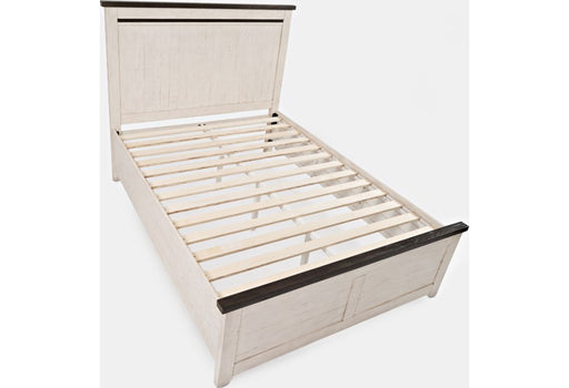 Jofran Madison County King Panel Bed in Vintage White - Furniture World SW (WA)