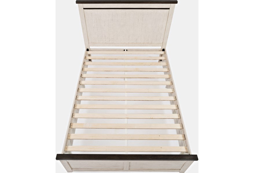 Jofran Madison County Queen Panel Bed in Vintage White - Furniture World SW (WA)