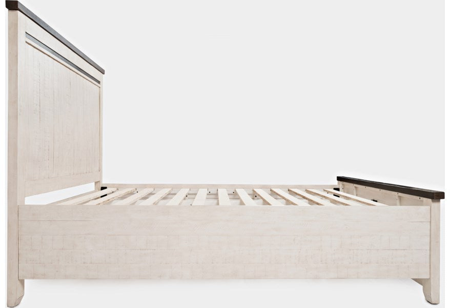 Jofran Madison County Queen Panel Bed in Vintage White - Furniture World SW (WA)