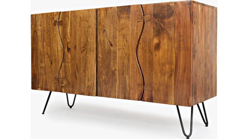 Jofran Nature's Edge Sideboard with 4 Live Edge Doors in Light Chestnut - Furniture World SW (WA)