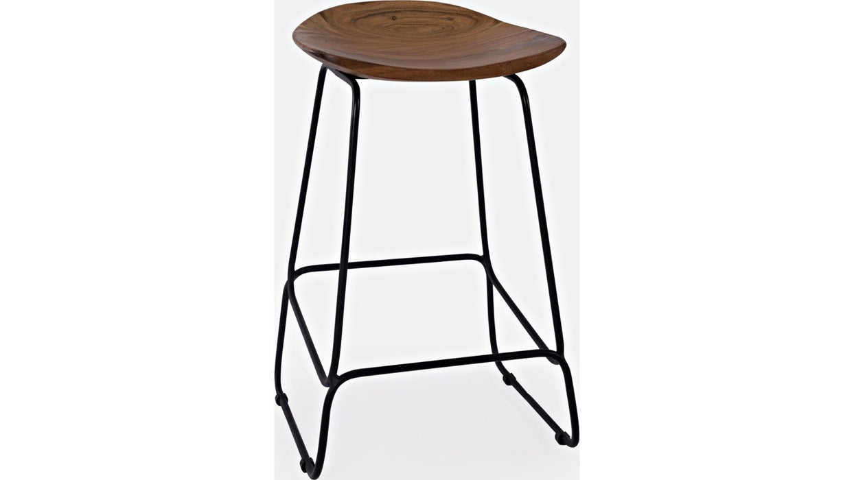 Jofran Nature's Edge Backless Stool in Light Chestnut (Set of 2) - Furniture World SW (WA)