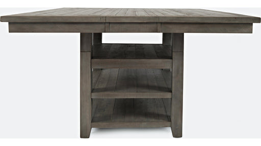 Jofran Outer Banks Hi/Low Square Storage Dining Table in Gray - Furniture World SW (WA)