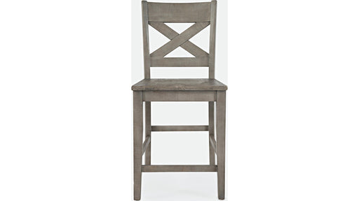 Jofran Outer Banks X-Back Stool in Gray (Set of 2) - Furniture World SW (WA)