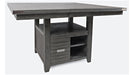 Jofran Altamonte Square Dining w/Storage Base in Brushed Grey - Furniture World SW (WA)