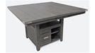 Jofran Altamonte Square Dining w/Storage Base in Brushed Grey - Furniture World SW (WA)