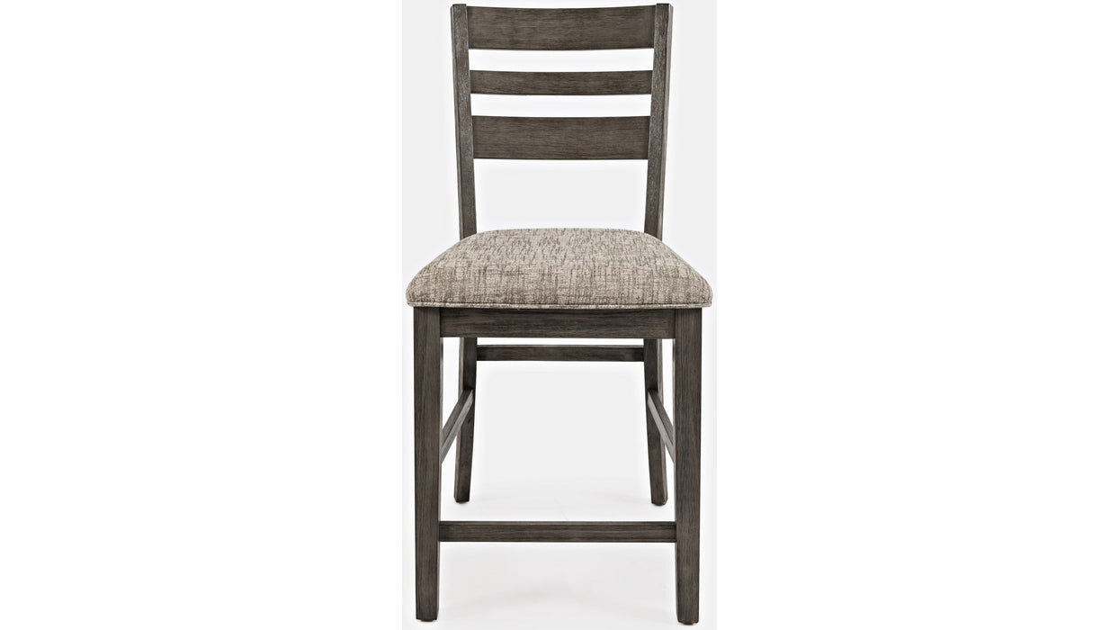 Jofran Altamonte Ladderback Counter Stool in Brushed Grey (Set of 2) - Furniture World SW (WA)