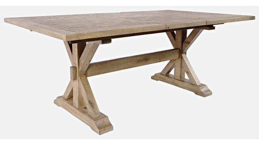 Jofran Carlyle Crossing Dining Table in Rustic Distressed Pine - Furniture World SW (WA)