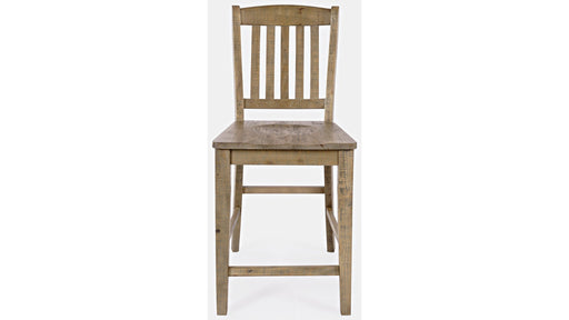 Jofran Carlyle Crossing Slatback Stool in Rustic Distressed Pine (Set of 2) - Furniture World SW (WA)